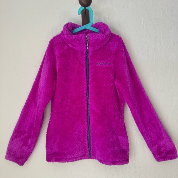 COLUMBIA Fire Side Sherpa Full Zip Fleece Jacket Magenta Pink Warm Style 1896811 - Picture 10 of 13